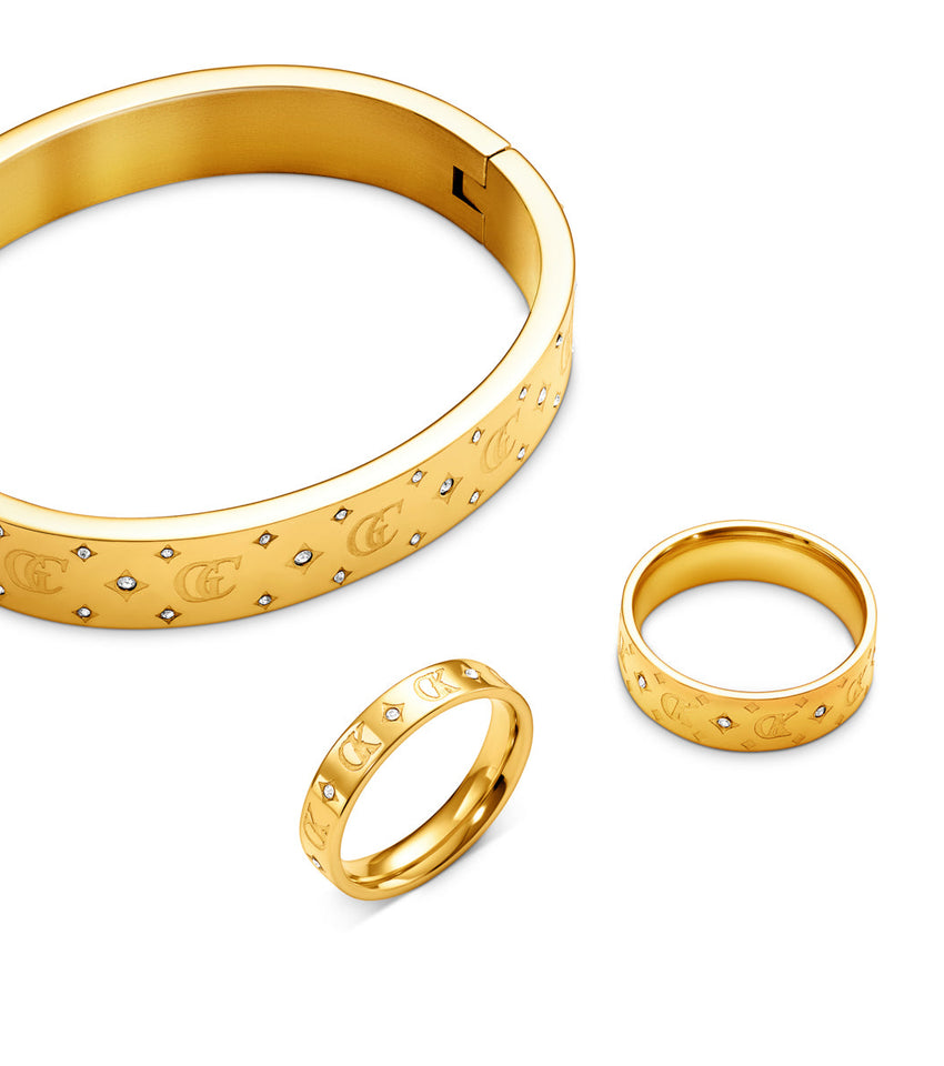 Own Way Statement Monogram Ring (Gold)