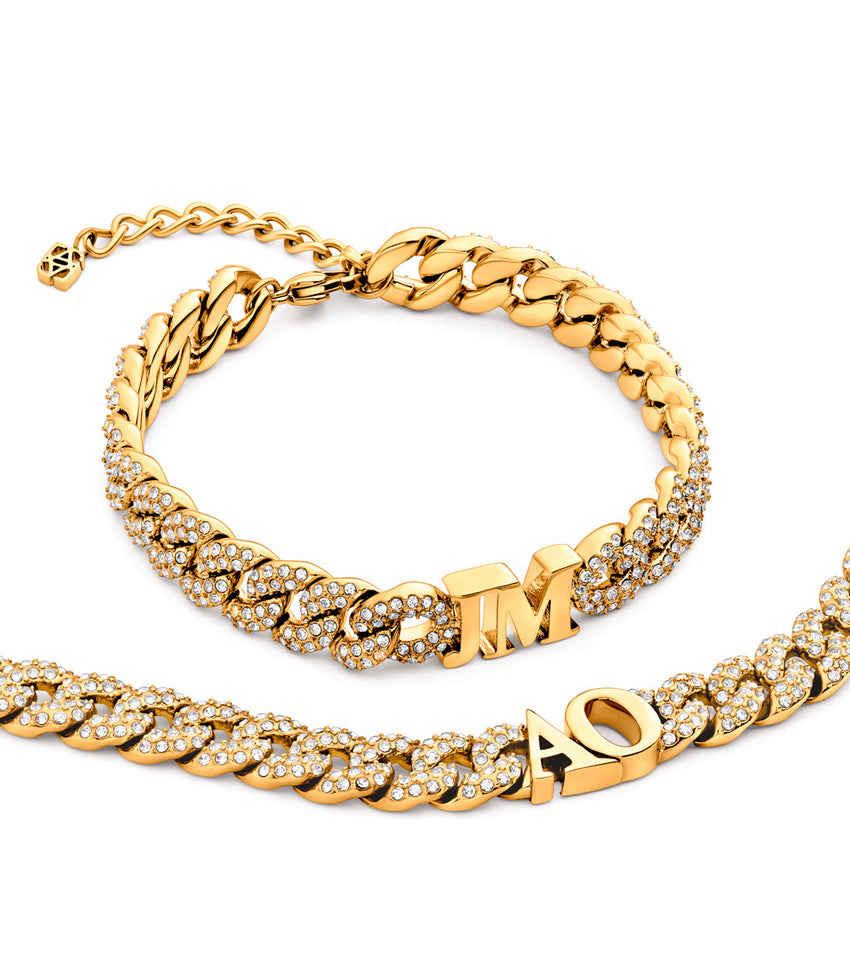 Gala Pavé Initial Choker (Gold)