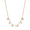 Spotlight Pavé Bubble Name Necklace (Gold)