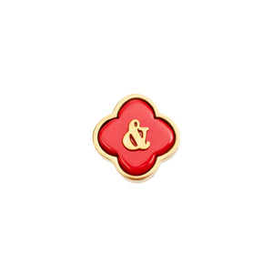 Red Clover Charms (Gold) - &