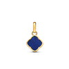 Blue Lace Agate Clover Pendant (Gold)