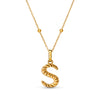 Entwine Initial Necklace (Gold)