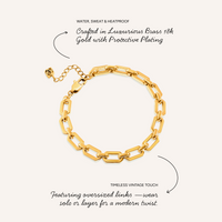Statement Link Bracelet (Gold)