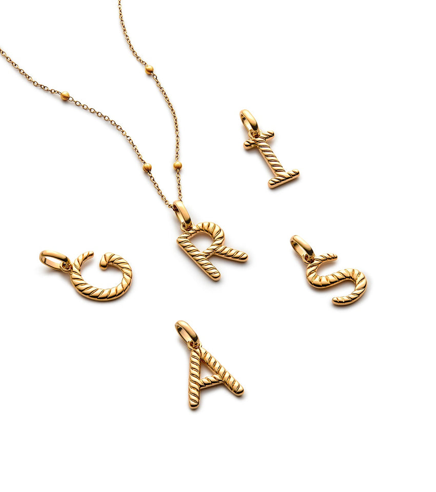 Entwine Initial Pendant (Gold)