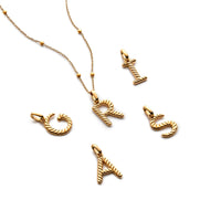 Entwine Initial Necklace (Gold)