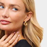 Luxe Pavé Knot Earring (Gold)