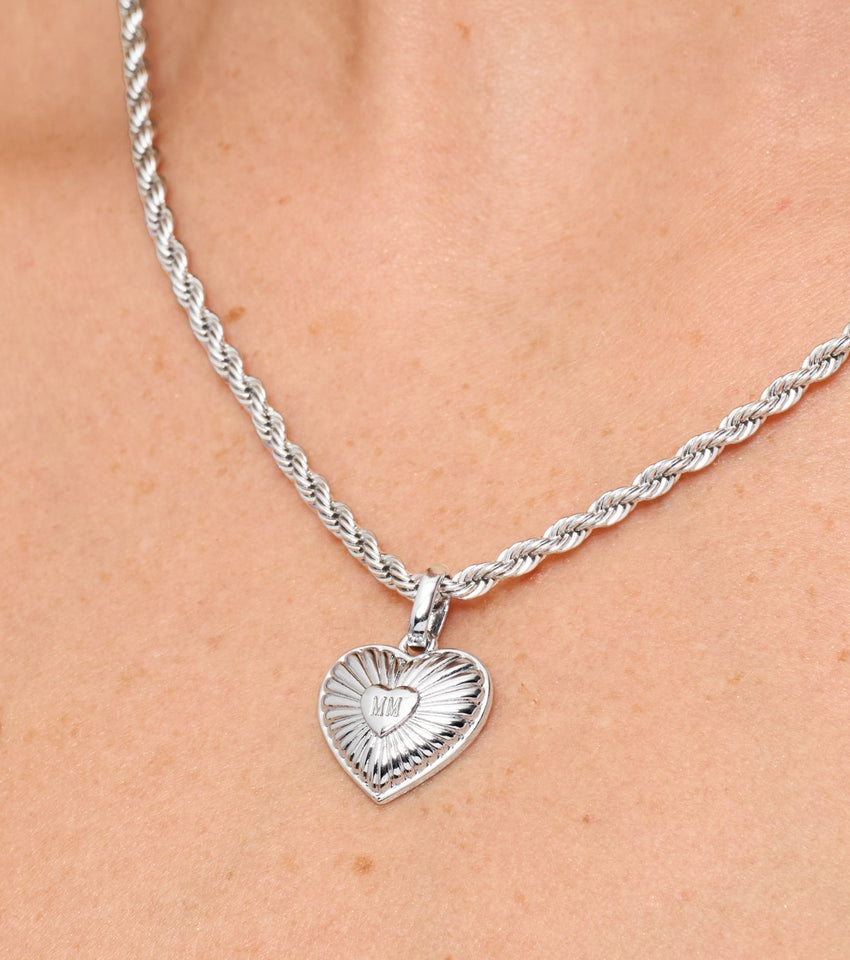 Entwine Heart Necklace (Silver)