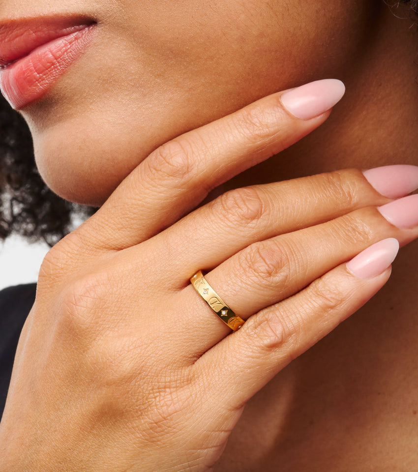 Own Way Monogram Ring (Gold)