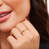 Moon and Back Star Ring (Gold)