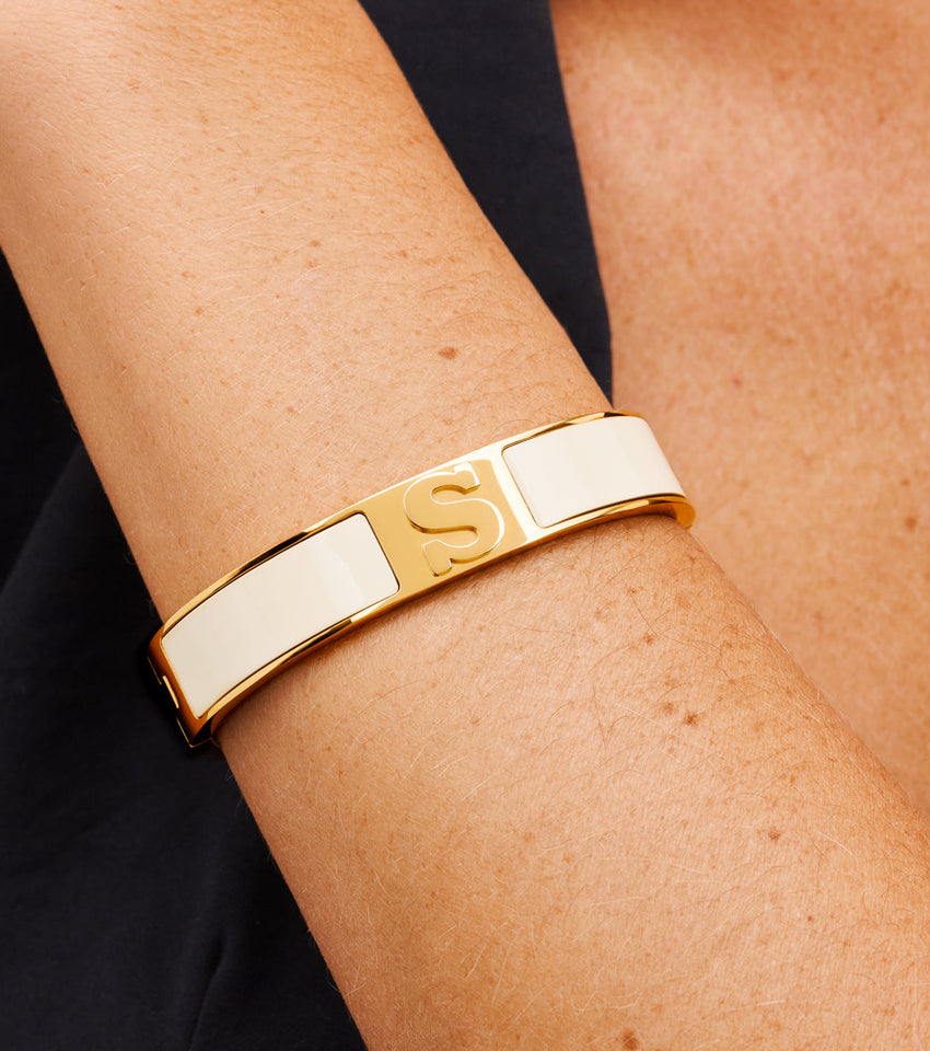 Icon Initial Bangle (Gold)