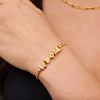 Moon and Back Star Bracelet Charm (Gold)