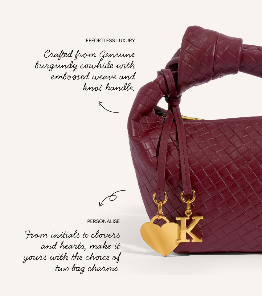 Vienna Mini Leather Bag (Burgundy)