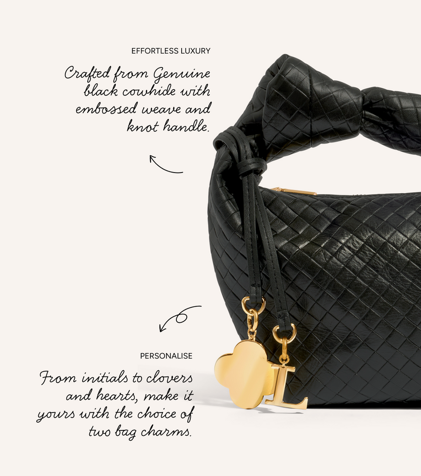 Vienna Mini Leather Bag (Black)
