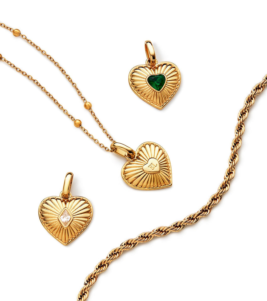 Entwine Custom Heart Necklace (Gold)