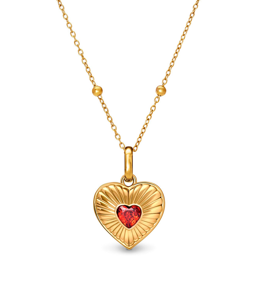 Entwine Custom Heart Necklace (Gold)