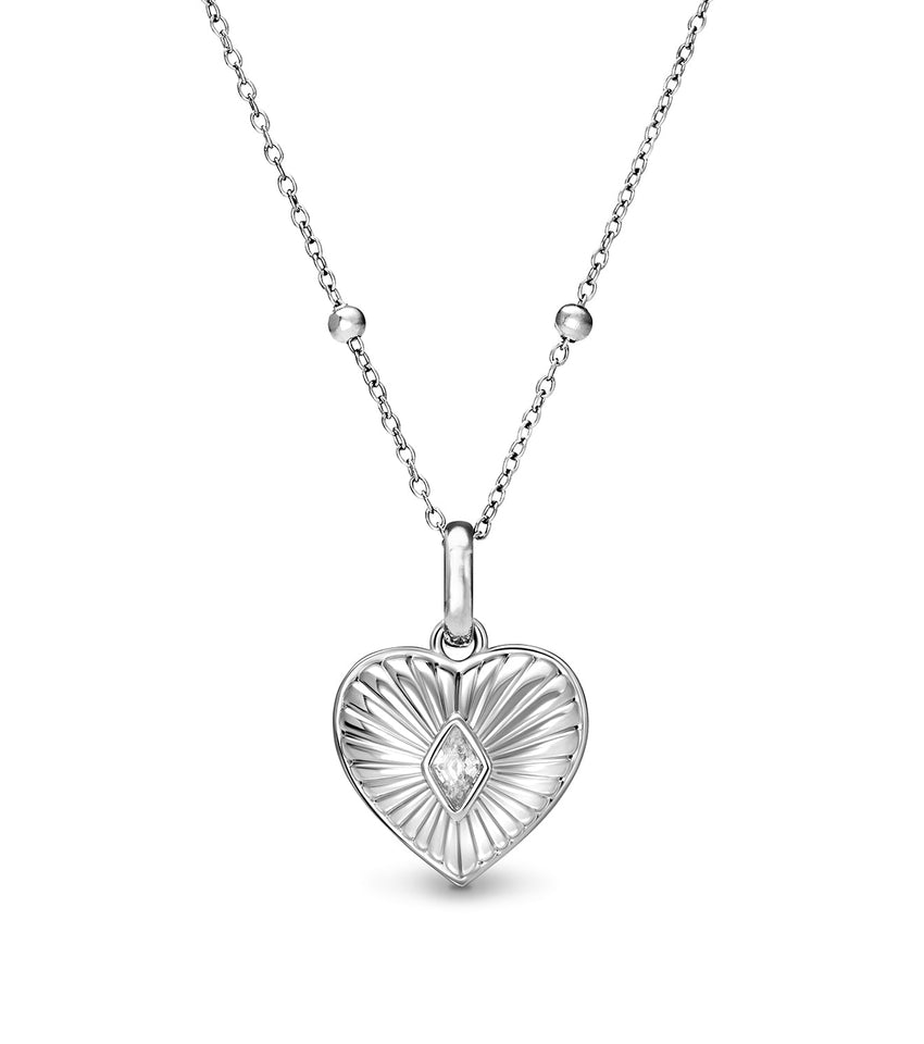 Entwine Heart Necklace (Silver)
