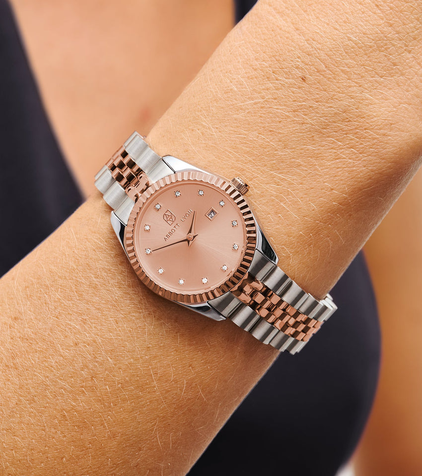 Mini Two Tone Blush Link Belgravia 30 Watch