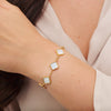 Pearl Clover Necklace & Bracelet Set (Gold)