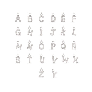 Mini Molten Initial Charm (Silver)