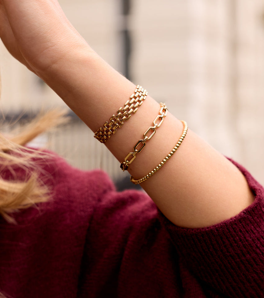 Statement Link Bracelet (Gold)