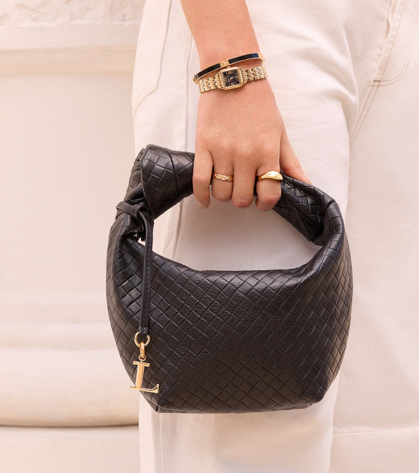Vienna Mini Leather Bag (Black)