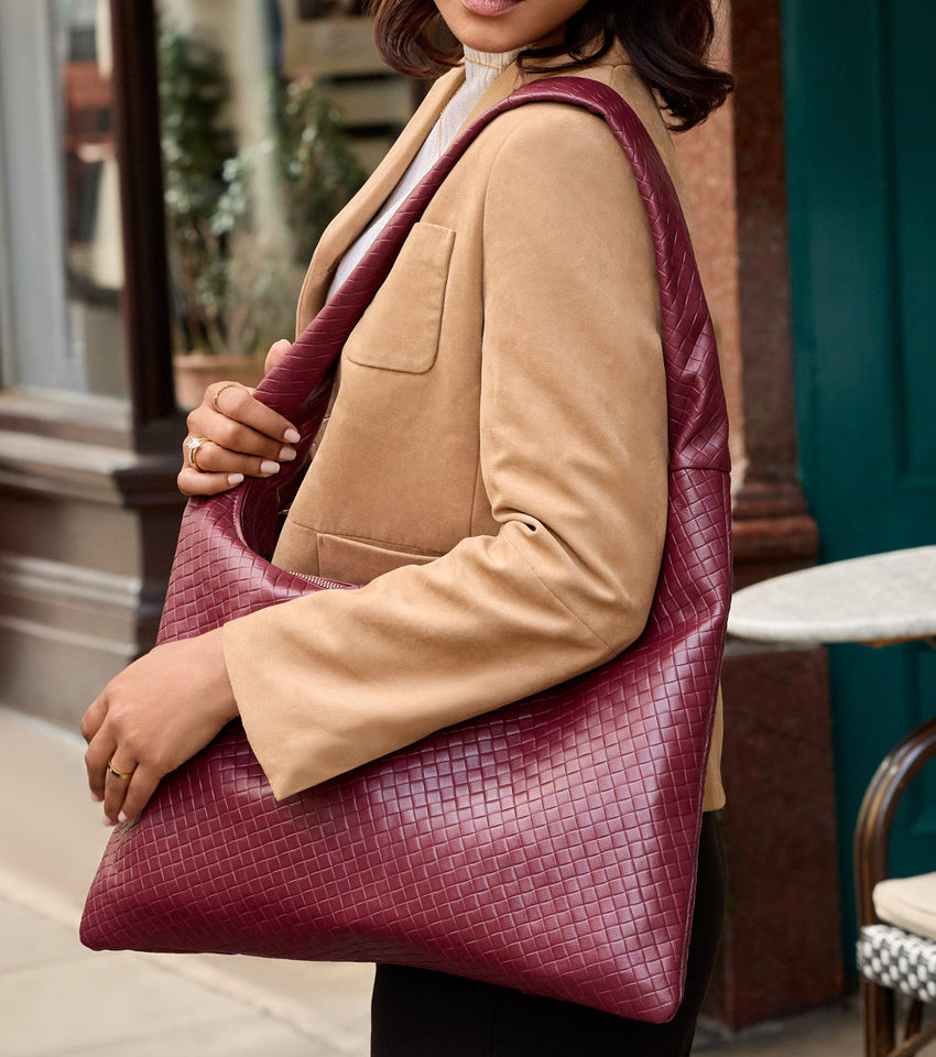 Milan Leather Bag (Burgundy)
