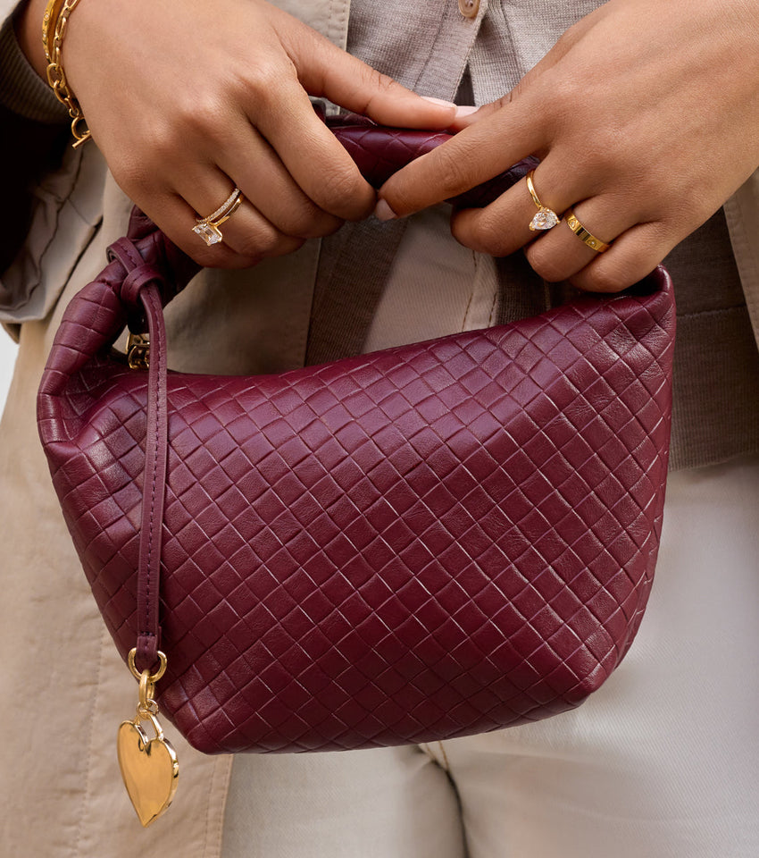 Vienna Mini Leather Bag (Burgundy)