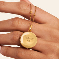 Custom Zodiac Coin Necklace (Gold)