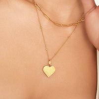 Custom Heart Calendar Necklace (Gold)