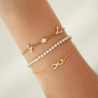 Birthstone Infinity Bracelet (Gold)