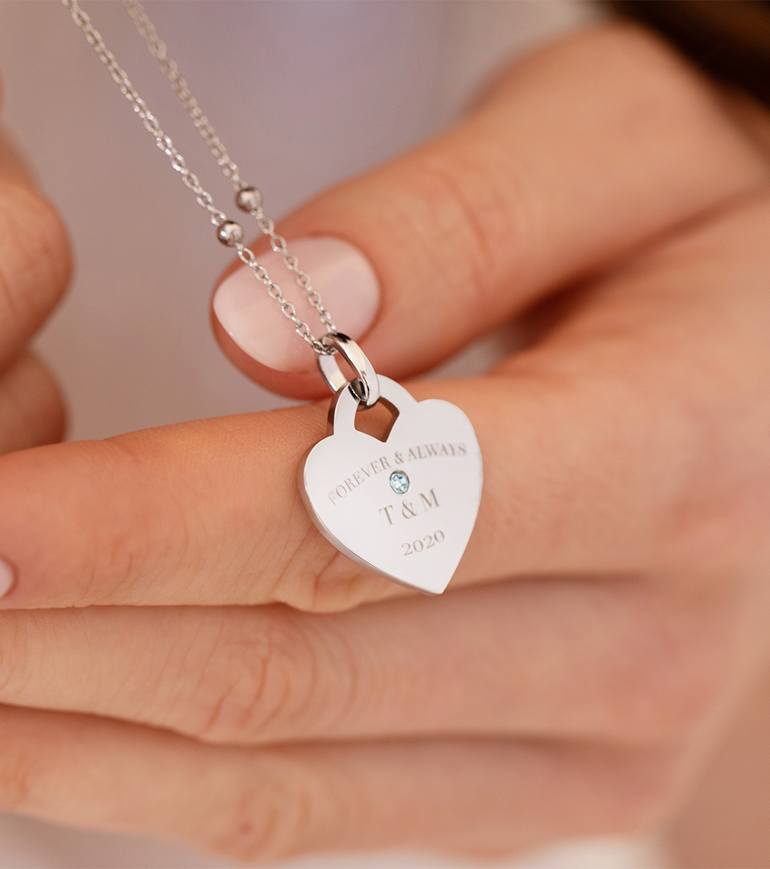 Heart Token Necklace (Silver)