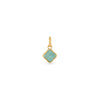 Amazonite Clover Pendant (Gold)