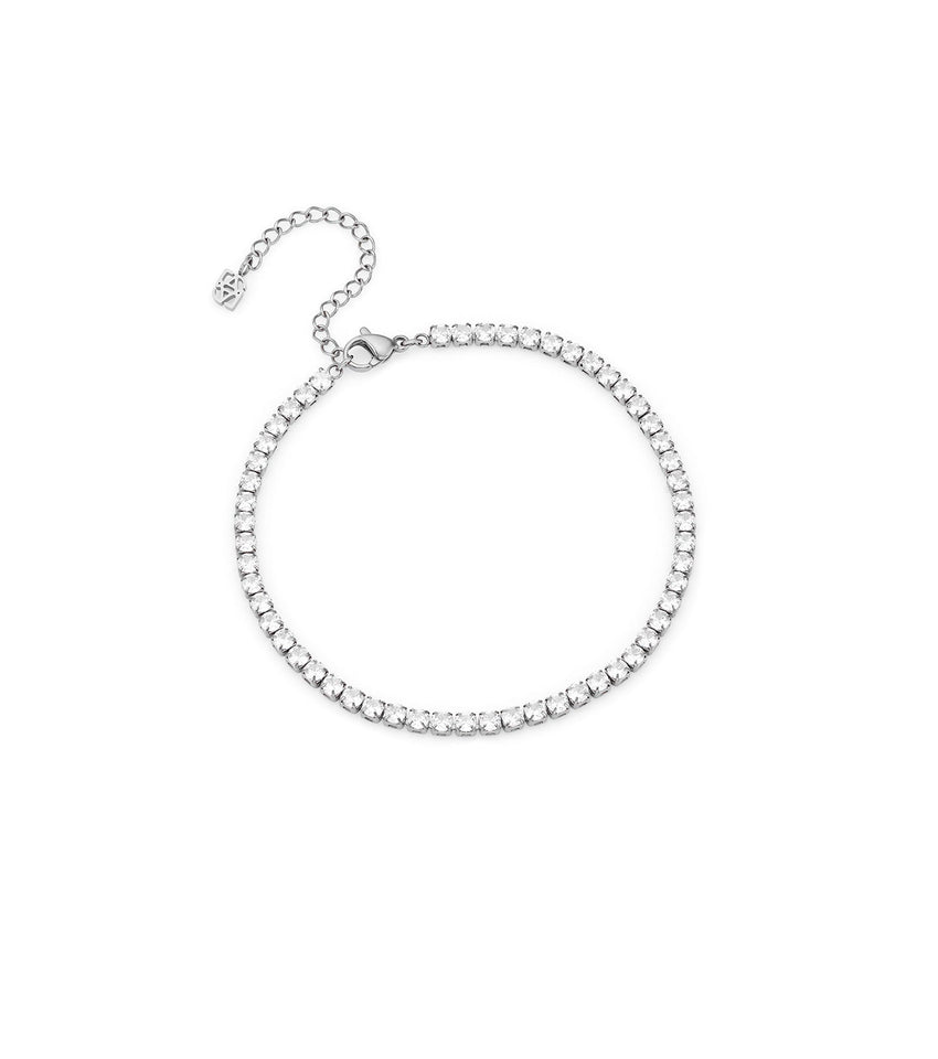 Tennis Chain Anklet (Silver)