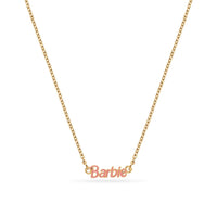 Pink Barbie Necklace (Gold)