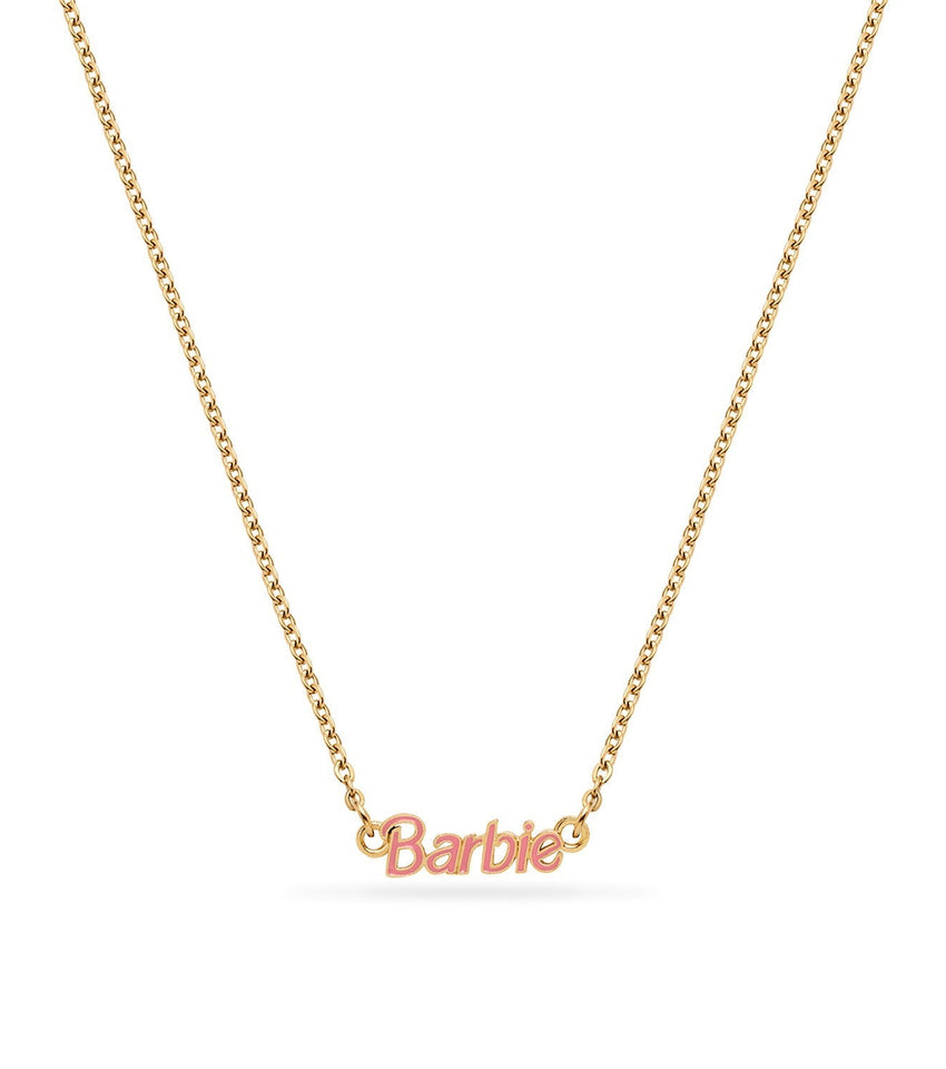 Pink Barbie Necklace (Gold)