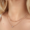 Mini Heart Birthstone Necklace (Rose Gold)