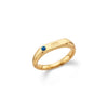 Birthstone Signet Custom Name Ring (Gold)