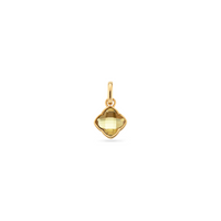 Faceted Birthstone Clover Pendant (Gold)