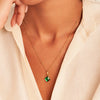 Faceted Birthstone Clover Pendant (Gold)