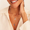 Faceted Birthstone Clover Pendant (Silver)