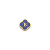 Blue Lace Agate Clover Charms (Gold) - Initials