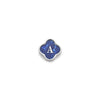 Blue Lace Agate Clover Charms (Silver) - Initials