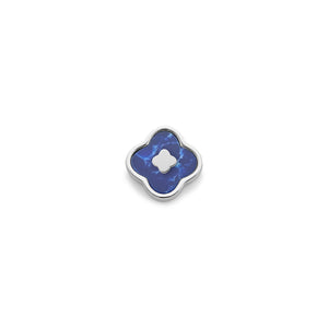 Blue Lace Agate Clover Charms (Silver) - Clover