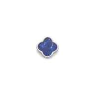 Blue Lace Agate Clover Charms (Silver) - Plain