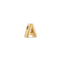 Bubble Initial Necklace Charm (Gold)