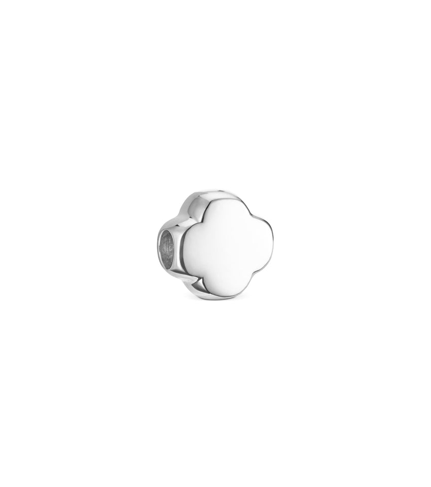 Bubble Clover Bracelet Charm (Silver)