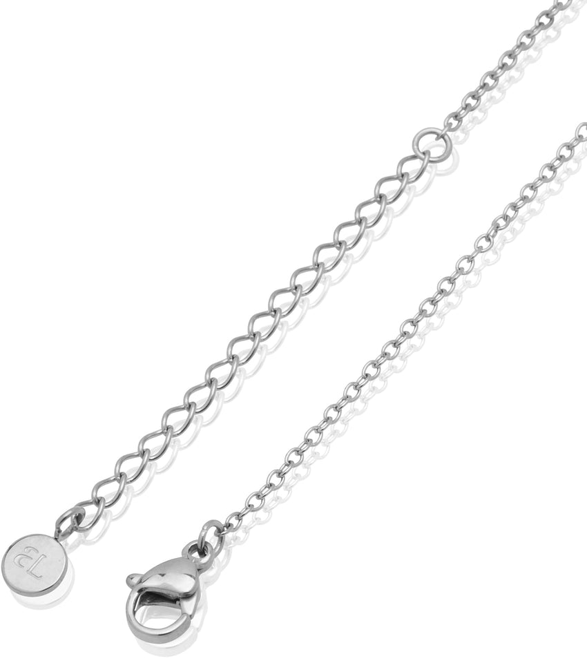 Birthstone Signature Name Necklace (Silver)