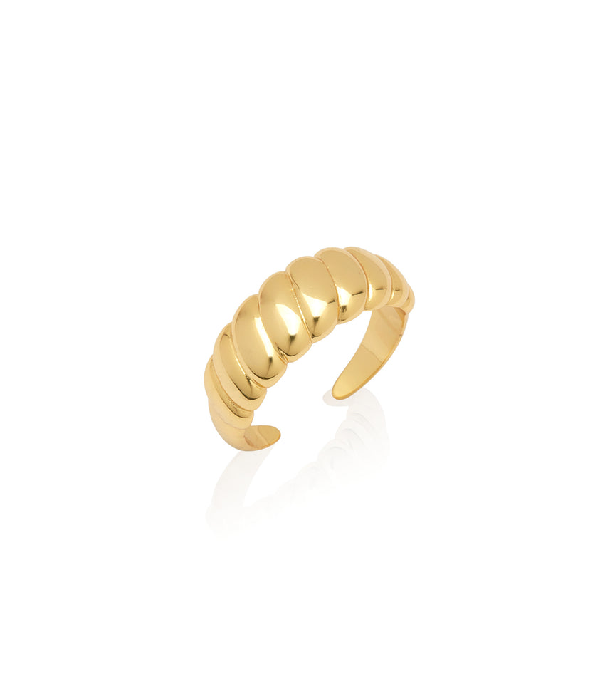 Chunky Croissant Ring (Gold)