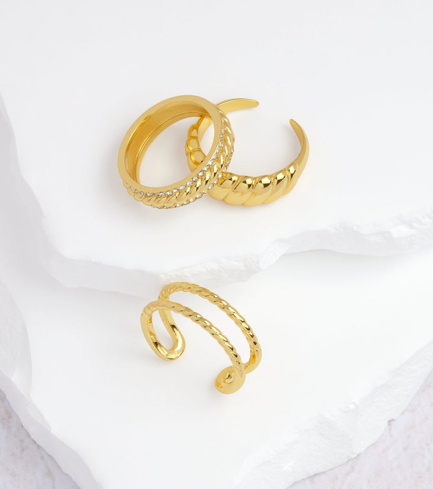 Chunky Croissant Ring (Gold)