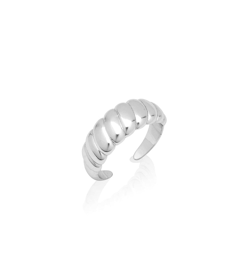 Chunky Croissant Ring (Silver)